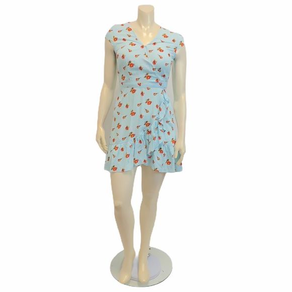 J. Crew Dresses & Skirts - J. Crew Mercantile Light Blue Floral Ruffle Boho Dress